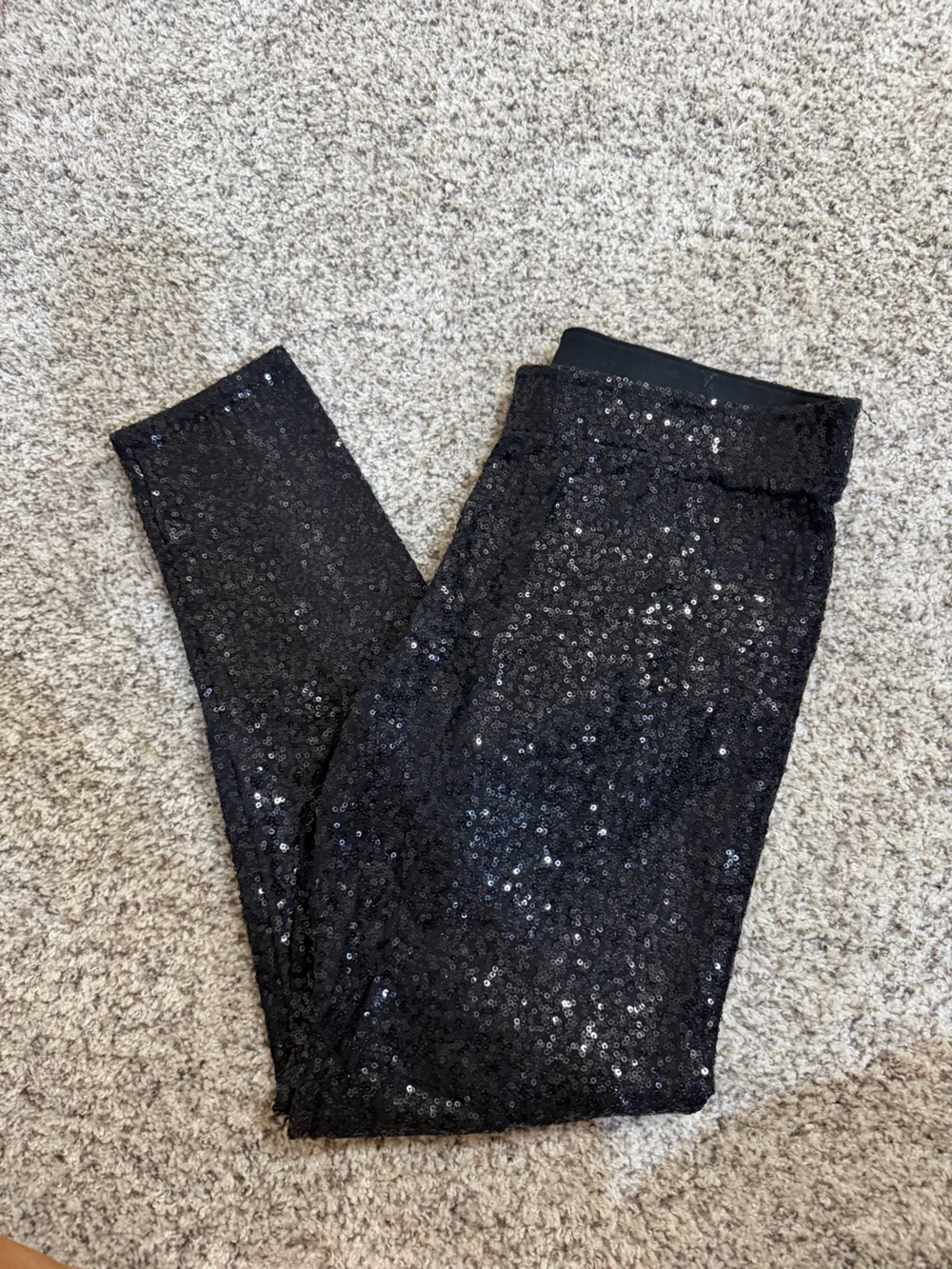 PINK Victoria's Secret Black Sequin Leggings
